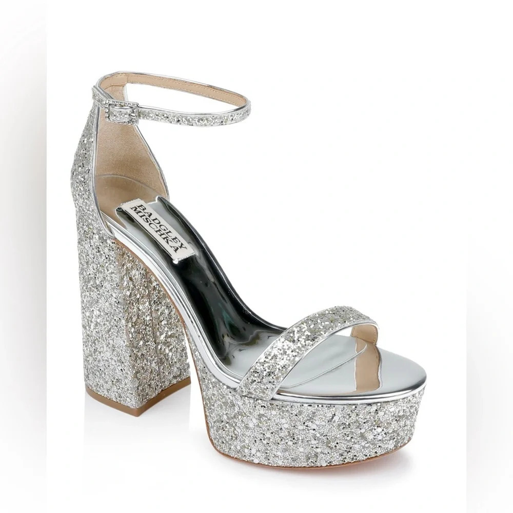 Badgley MISCHKA Party Platform Block Heel Sz 8
